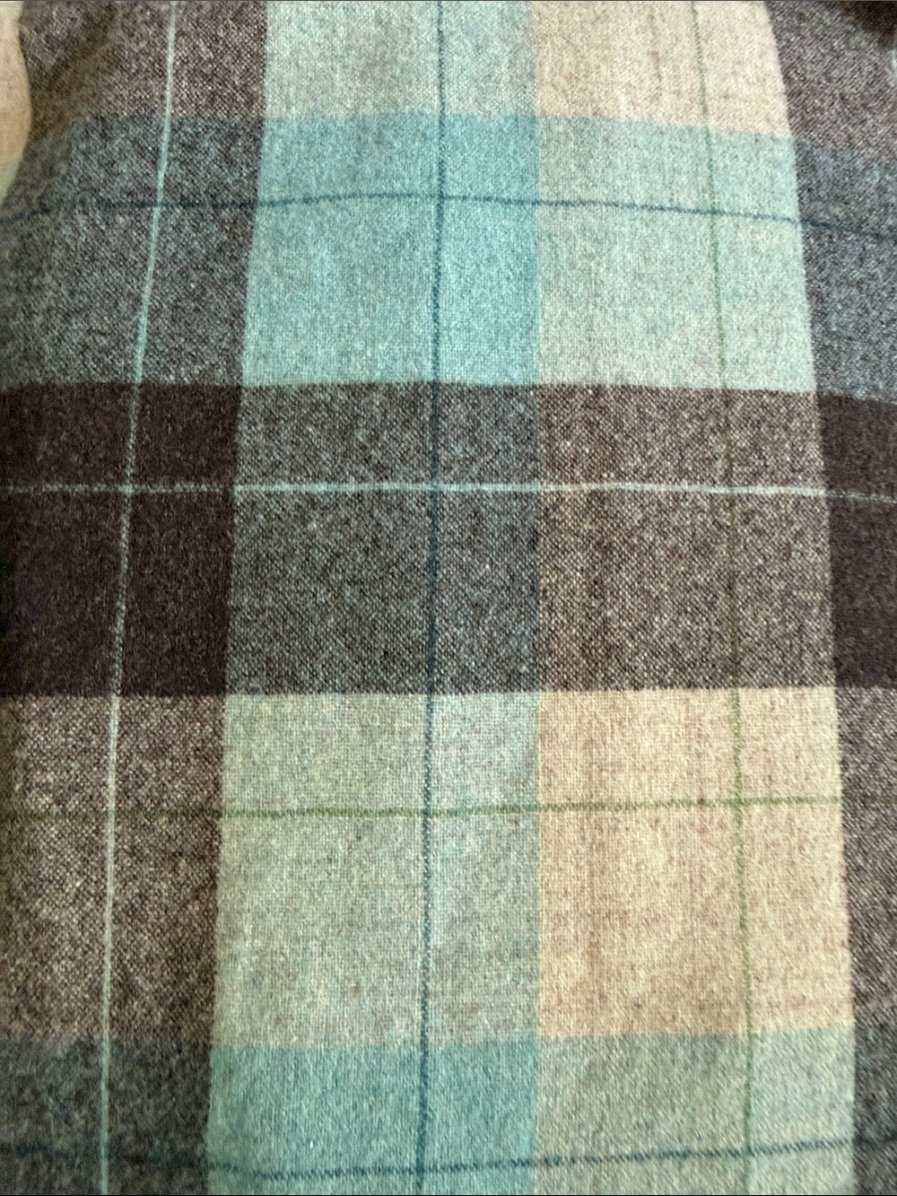 Pendleton Wool Jacket Petite L Plaid Blue Gray Cream Cabin Core - Picture 7 of 7
